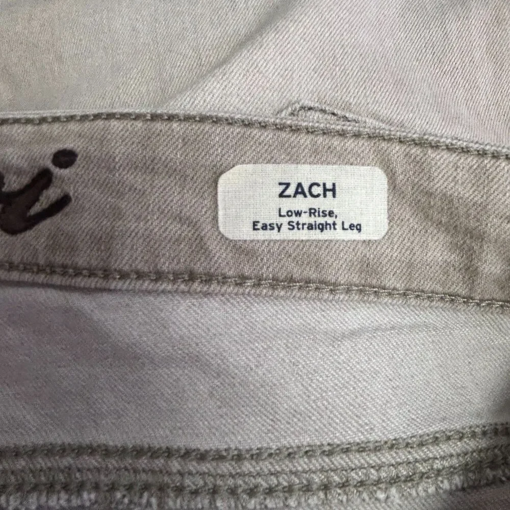 Mavi Men's Zach Tan Denim Low-Rise Faded Easy Straight Leg Jeans Size 40X32